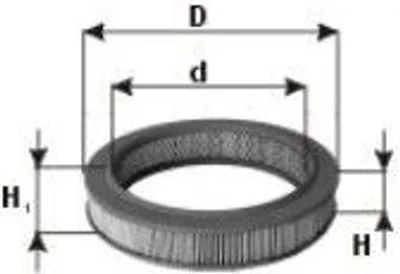 Produktbild von Luftfilter PZL Filters WA20236 für FIAT Seicento / 600 Schrägheck (187) Filtereinsatz
