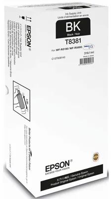 Immagine prodotto di Epson T8381 - 318,1 ml - Nero - Inchiostro di ricarica - per WorkForce Pro WF-R5190, WF-R5190DTW, WF-R5690, WF-R5690DTWF, WF-