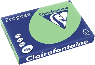 Produktbild von Clairefontaine Trophee Color 1773C naturgrün 80g/m² DIN-A3 - 500 Blatt