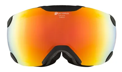 Produktbild von Alpina PHEOS S QHM SPH, doppelte Scheibe, Unisex, Sphärisches Brillenglas, Schwarz, Orange, Mirror red