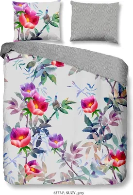 Productafbeelding van Good Morning Dekbedovertrek Katoen Suzy - grijs 240x200/220cm