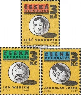 Produktbild von Briefmarken Tschechien 1995 Mi 67-69 (kompl.Ausg.) postfrisch Theater