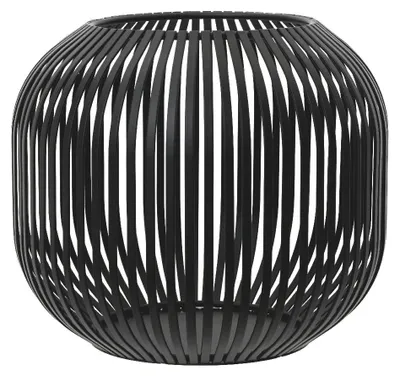 Produktbild von Windlicht aus Eisen Schwarz 27 cm breit 27,5 cm hoch für Innen- und Außenbereich
