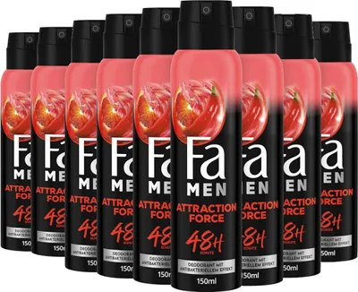 Produktbild von FA Deospray Men Attraction Force 150ml, 9x 150 ml