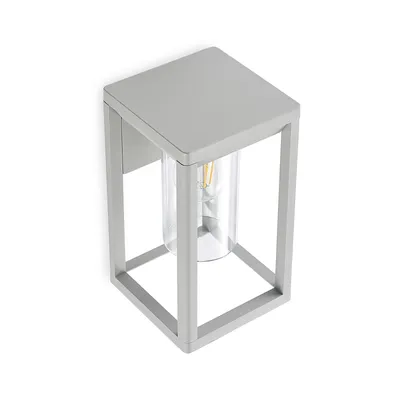 Produktbild von Lindby Außenwandleuchte Estami, silber, Metall, 27cm