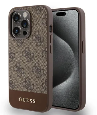 Produktbild von Etui Guess 4G Stripe Collection Na Iphone 15 Pro - Brązowe
