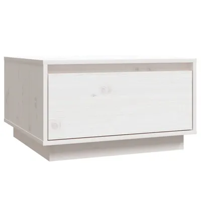 Produktbild von Couchtisch Weiß 55x56x32 cm Massivholz Kiefer