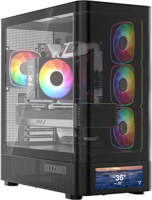 Zdjęcie produktu dla Gamingowa obudowa komputerowa MODECOM VOLCANO AQ500 ARGB MIDI czarna