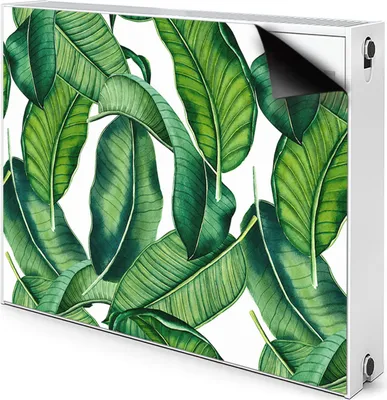 Produktbild von Magnet Heizkörperverkleidung Heizkörper-Abdeckung Heizung Heizkörper 100x60 cm  - Botanische Blätter