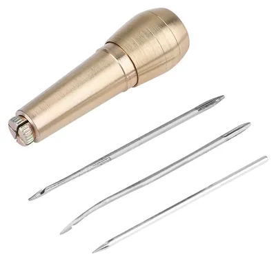 Nähnadeln-Set, gebogen, für Lederarbeiten, 3 Stück, Kupfer