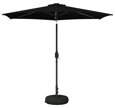 Zdjęcie produktu dla Parasol ogrodowy vidaXL z oświetleniem LED i podstawą, 270 x 270 cm