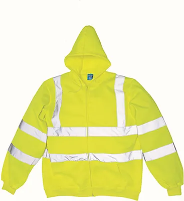 Produktbild von YOKO HVK07 | Herren Hi Vis Zip Hoodie / EN ISO20471 Klasse 3 - Farbe: Hi-Vis Yellow - Größe: L