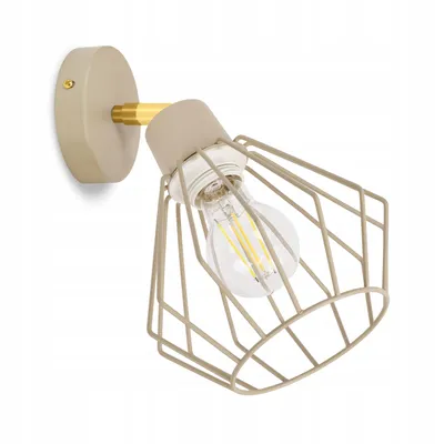 Obrázek produktu pro LUXOLAR – LED nástěnná lampa béžovo-šedá E27 60 W – otočná nástěnná lampa do interiéru pro obývací pokoje a kuchyně – nástěnné osvětlení, klasický design