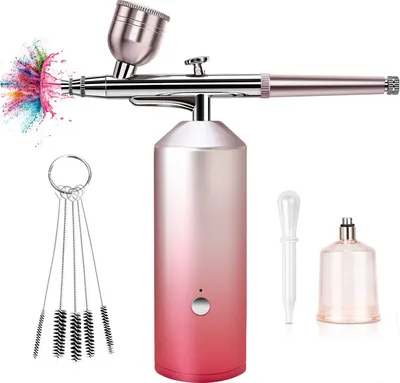 Obrázek produktu pro (růžová) Bezdrátová víceúčelová sada Airbrush s dobíjecím kompresorem