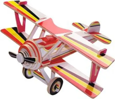 Obrázek produktu pro WOODEN TOY , WCK 3D puzzle Dvouplošník Nieuport barevný