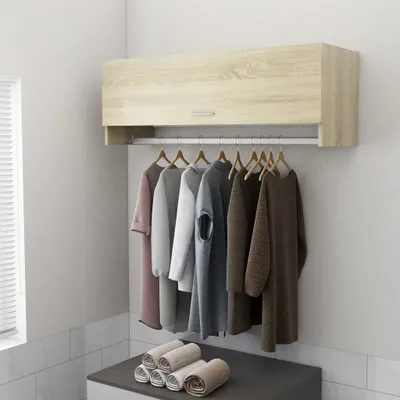 Produktbild von "2026 Moderne"Kleiderschrank( 1PC) Stylishces - Garderobenschrank,Drehtürenschrank,Sonoma-Eiche 100x32,5x35cm Holzwerkstoff - Kleiderschränke Schlussverkauf425727