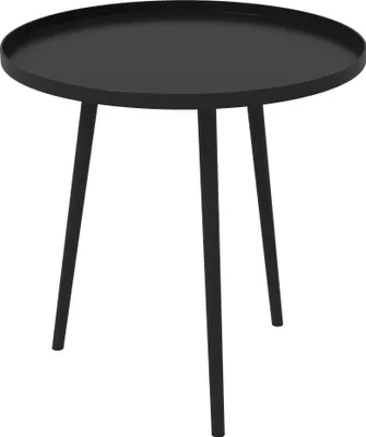 Produktbild von Outdoor Beistelltisch, Gartentisch, runder Terrassentisch, Stahl, Ф40 x 50Hcm, Schwarz