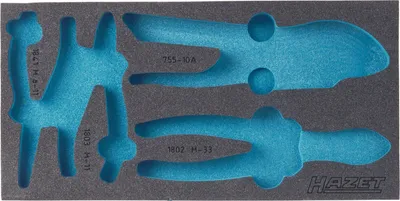 Produktbild von HAZET 163-121L, Werkzeug-Halteplatte, Blau, Grau, Schaum, Deutschland, 172 mm, 342 mm