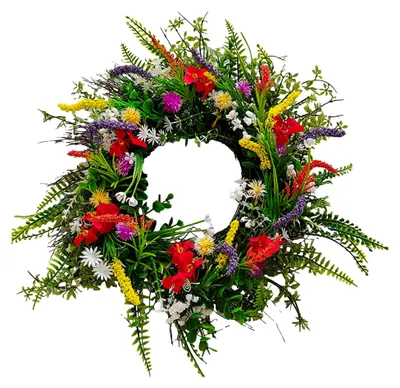 Produktbild von Frühlingskranz 45cm Künstlicher Türkranz Dekorative Blumenkranz für Frühling, Sommer und Ostern