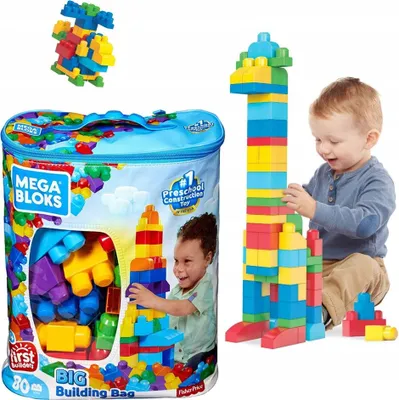 Zdjęcie produktu dla MEGA BLOKS DCH63, Klocki do budowania, 1 lat(a), Plastik, 80 szt., 1,33 kg