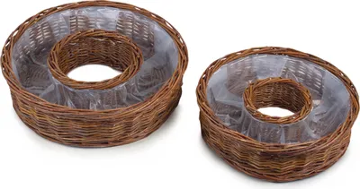 Produktbild von Runde Pflanz-Schalen für außen Pflanz-Ringe natur 40, 50 cm