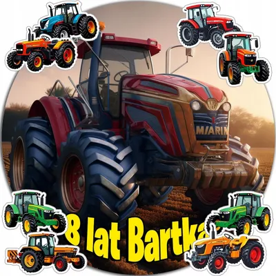 Image de Décoration De Gâteau 20 Cm – Décoration D'anniversaire Tracteur + Nom 15 Cm 18 Cm