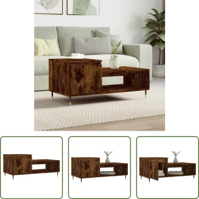 Produktbild von The Living Store Couchtisch Räuchereiche 100x50x45 cm Holzwerkstoff
