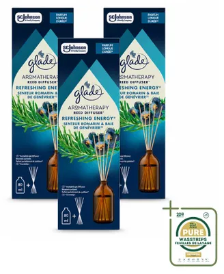 Obrázek produktu pro 3 x Difuzér Glade Aromaterapie, vůně "Osvěžující energie" - 80 ml - balení s 3 kusy