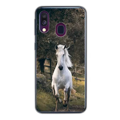 Produktbild von MuchoWow® Handyhülle Schutzhülle Hülle für Samsung Galaxy A40 Pferd - Natur - Schlamm Silikon Softcase Handy Hülle - Handy-Tasche