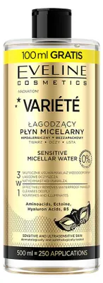 Produktbild von Eveline Cosmetics Variete – reinigendes, feuchtigkeitsspendendes Mizellenwasser
