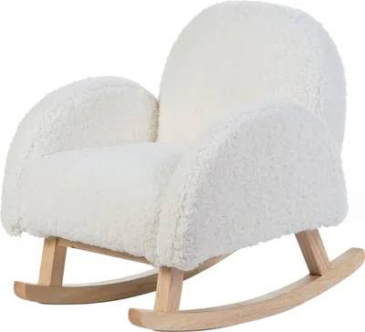 Produktbild von Childhome Teddy Schaukelstuhl Weiß / Natur | Kinderschaukelstuhl