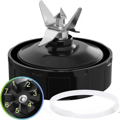 Immagine prodotto di Set di lame per frullatore ed estrattore a 7 pale con guarnizione in gomma per ricambi del frullatore Nutri Ninja, compatibile con i modelli BL480, BL482, BL642, BL682 e NN102