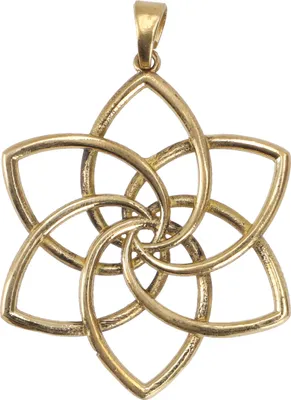 Produktbild von Blume des Lebens Kettenanhänger - Gold, Messing, Kettenanhänger, Amulette, Modeschmuck