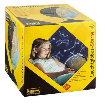 Produktbild von Idena Leuchtglobus Stern mit 2 Kartenbildern,Ø25cm