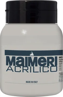 Obrázok produktu pre Maimeri Acrilico Akrylová farba Silver 003 500 ml 1 ks