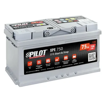 Immagine prodotto di Batteria PILOT EFB 75Ah 730AENCCA Veicoli start-stop Alta durata