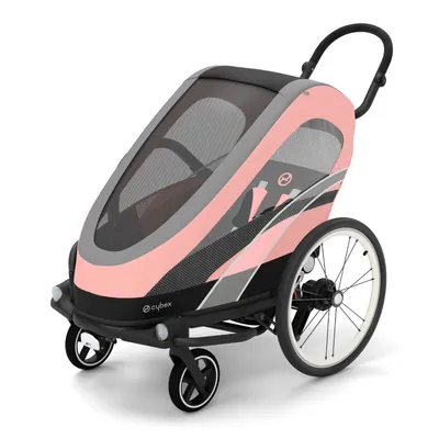 Image de Remorque pour vélo Cybex Zeno Bike 2 en 1 Argent-Rose