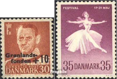 Produktbild von Briefmarken Dänemark 1959 Mi 370,374 (kompl.Ausg.) postfrisch Grönlandhilfe