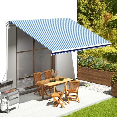 Obrázek produktu pro Maison Exclusive – potah markýzy, modro-bílý, 4,5 x 3,5 m
