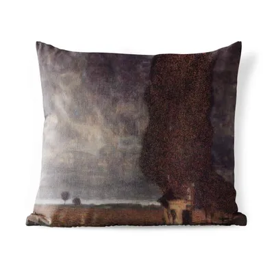 Obrázek produktu pro MuchoWow® Vnější polštář - Blížící se bouře - obraz Gustava Klimta -45x45 cm- Odolnost proti povětrnostním vlivům - polštář do obývacího pokoje