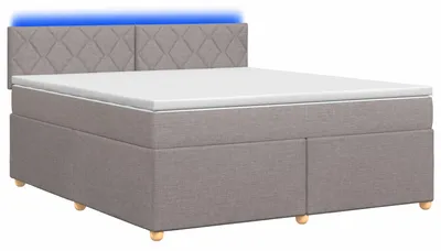 Produktbild von Boxspringbett mit Matratze Taupe 140 x 200 cm Stoff