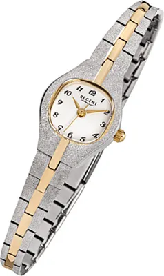 Produktbild von Regent Armbanduhr silber gold F-747 Damen Analog-Quarzuhr URF747