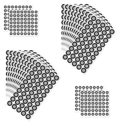 3D-Scanmarker, 1224 Stück, reflektierend, selbstklebend, 6 mm + 3 mm