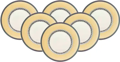 Zdjęcie produktu dla Villeroy & Boch Audun Fleur talerz śniadaniowy ø 21,6 cm, zestaw 6 sztuk - DS