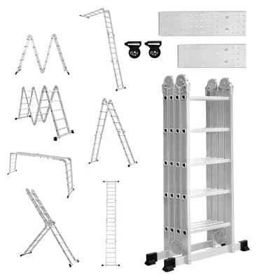 Produktbild von 4x5 Mehrzweckleiter 550 cm 6 in 1 Aluminiumleiter