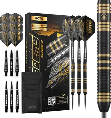 Produktbild von KOTO - Academy Class 2, 13 G, Silber & Blau, 80% Tungsten, Dartpfeile, Inkl. 3 Barrels, 3 Flights & 3 Shafts