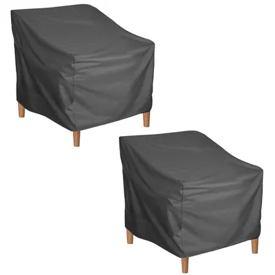 Produktbild von 2er-Set Gartenstuhl-Schutzhülle – 210D wasserdicht, UV-beständig, wetterfest, 80×85×91,5 cm, für Outdoor-Sessel, ganzjährig