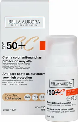 Produktbild von Bella Aurora CC Anti-Spot Cream Spf50 Light Tone 30ml
