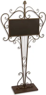 Produktbild von Casa Padrino Jugendstil Schmiedeeisen Gastrotafel Braun 62,5 x 19 x H. 128,5 cm - Gastronomie Tafel