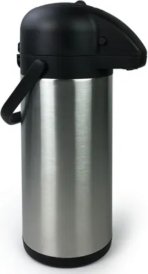 Produktbild von Edelstahl Airport Pumpkanne Thermoskanne Fassungsvermögen 3 Liter